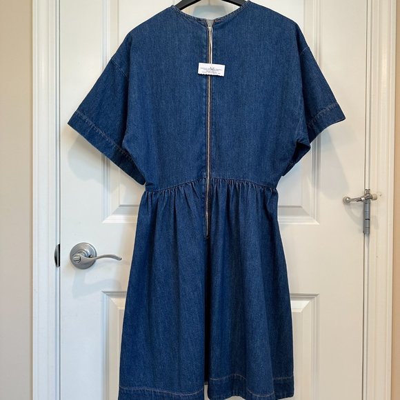 SOLD! Sportmax Max Mara Label-cut Denim Slim Fit Short Dress Size: US4 Spring - Picture 12 of 15